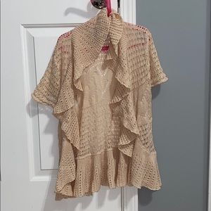 Light pink ruffled sweater from Rue 21